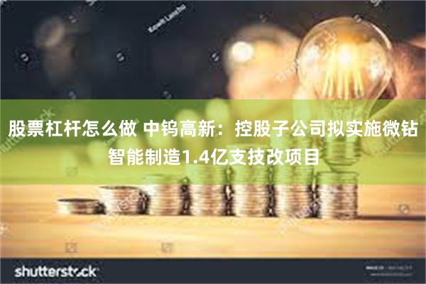 股票杠杆怎么做 中钨高新：控股子公司拟实施微钻智能制造1.4亿支技改项目