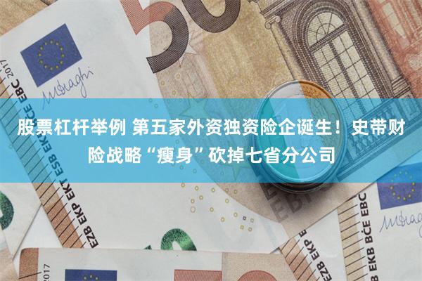 股票杠杆举例 第五家外资独资险企诞生！史带财险战略“瘦身”砍掉七省分公司